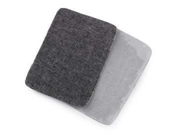 Oglateni obliži iz džinsa 5,3x7,9 cm - črno žičnata (10 kosov)