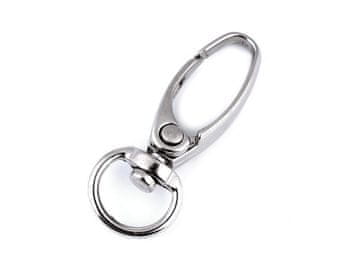 Kovinska vrtljiva karabinka, 9 mm - nikelj (20 kosov)