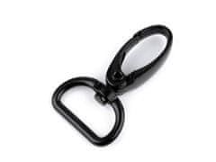 Kovinski karabin z obročem 20 mm - črn (100 kosov)