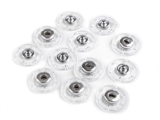 Oblikovanje zaklopke / gumbi Ø 18; 20; 25 mm - (20 mm) prozoren nikelj (30 parov)