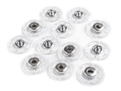 Oblikovanje zaskočki / gumbi Ø 18; 20; 25 mm - (25 mm) prozoren nikelj (30 parov)