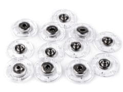 Oblikovanje snaps / gumbi Ø 18; 20; 25 mm - (25 mm) prozorna črna nikelj (30 parov)