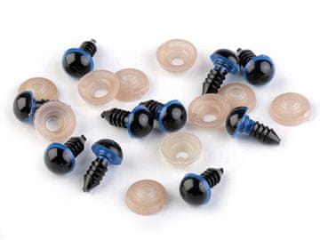 Oči z varovalko Ø12 mm - modre (50 kompletov)
