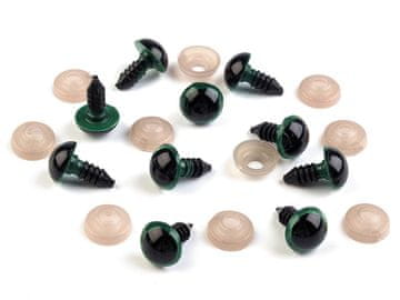 Oči z varovalko Ø12 mm - zelena jelka (50 kompletov)