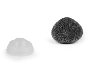 Žametni smrček s ključavnico 10x12 mm - siv (50 kompletov)
