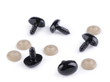 Čeljust/ok z zaklepom 11x15 mm - črna (50 kompletov)