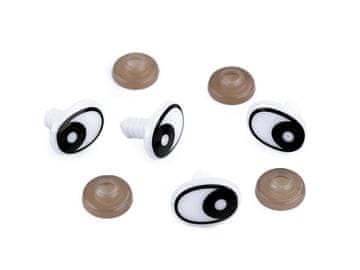 Oči s ključavnico 12x16 mm - črne (20 kompletov)