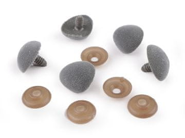 Žametni smrček s ključavnico 20x25 mm - siv (30 kompletov)