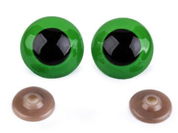 Velike oči s ključavnico Ø40 mm - temno zelene barve (2 kompleta)