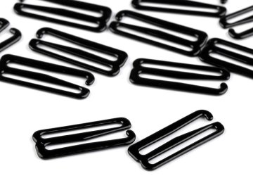25 mm širok kovinski kavelj za oblačila - črni kavelj (20 kosov)