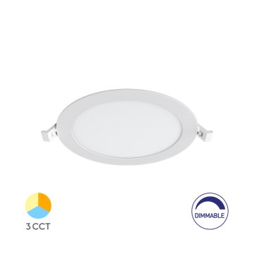 BRAYTRON BP01 vgradni panel LED dimm 12W CCT okrogel bel