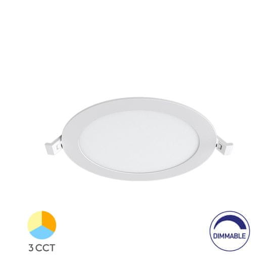BRAYTRON BP01 vgradni panel LED dimm 12W CCT okrogel bel