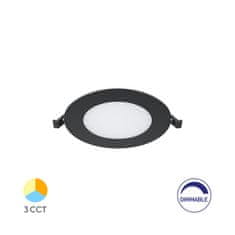 BRAYTRON BP01 vgradni panel LED dimm 6W CCT okrogel črn