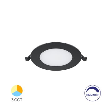 BRAYTRON BP01 vgradni panel LED dimm 6W CCT okrogel črn
