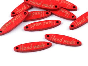 Lesen znak / okrasek Ročno izdelan 6x27 mm - rdeč (100 kosov)
