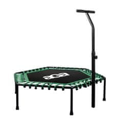 Aga FITNESS Trampolin 130 cm Zelena + ročaj