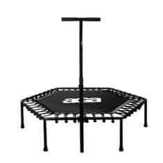Aga FITNESS Trampolin 130 cm Črna + ročaj