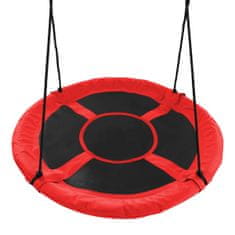 nabbi Otroška gugalnica Nest 95 cm - črna / rdeča