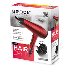 BROCK sušilnik las, rdeč (HD 8302 RD)