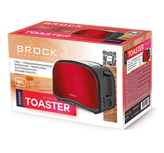BROCK opekač kruha, rdeče-črn (BT 1002 RD)