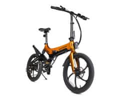 MS ENERGY STREETFLEX i20 električno kolo, zložljivo, 50,8 cm, 250 W, 280 Wh, črno-oranžno