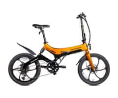 MS ENERGY STREETFLEX i20 električno kolo, zložljivo, 50,8 cm, 250 W, 280 Wh, črno-oranžno