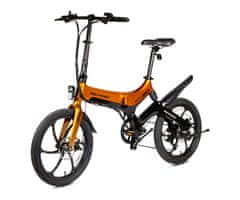 MS ENERGY STREETFLEX i20 električno kolo, zložljivo, 50,8 cm, 250 W, 280 Wh, črno-oranžno