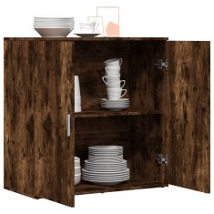 Vidaxl Komoda dimljeni hrast 79x38x80 cm inženirski les