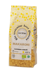 Gluteno Bio testenine brez glutena Makaroni 8 x 400g