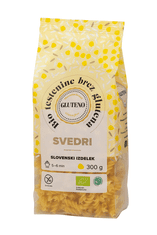 Gluteno Bio testenine brez glutena Svedri 8 x 300g
