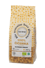 Gluteno Bio testenine brez glutena 100% čičerika 8 x 250g