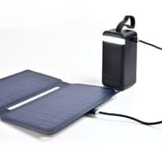 VIDEX Prenosni solarni polnilnik 10W 5V 2A z 2 karabinoma in 3v1 kablom
