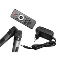 LTC Prenosni bluetooth zvočnik 2x8" 400W z 2 mikrofonoma in RGB LED osvetlitvijo USB/SD/AUX 7200mAh