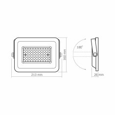 VIDEX LED reflektor Luca 50W 4500lm 5000K IP65 vodotesen bel