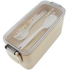 aptel Prenosna lunch box posoda za hrano 750ML + pribor bež