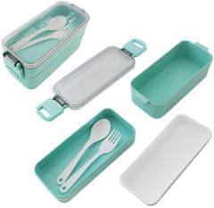 aptel Prenosna lunch box posoda za hrano 750ML + pribor zelena