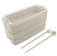 aptel Prenosna lunch box posoda za hrano 900ML + pribor bež
