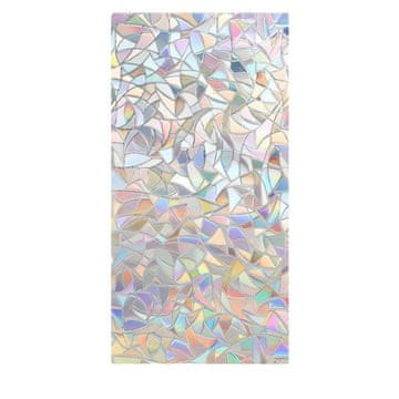 HOME & MARKER® Samolepilna folija za okna, Okrasna folija z mavričnim učinkom, Dekorativna folija, Zaščita pred UVA in UVB žarki (200 x 45 cm) | PRISMWRAP