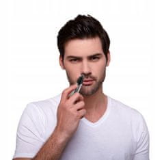 Malatec Brezžični prirezovalnik in depilator za nos, ušesa in brado