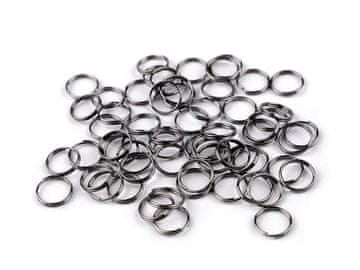 Dvojni priključni obroček Ø10 mm - črn nikelj (20 g)
