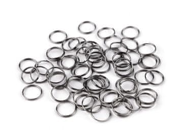 Dvojni priključni obroček Ø12 mm - črn nikelj (20 g)