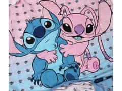 Disney Stitch in Angel Disney Bombažna posteljnina, modra in roza posteljnina 200x200 cm 