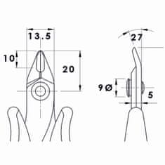 UNBRANDED Klešče za rezanje 128 mm Precision 