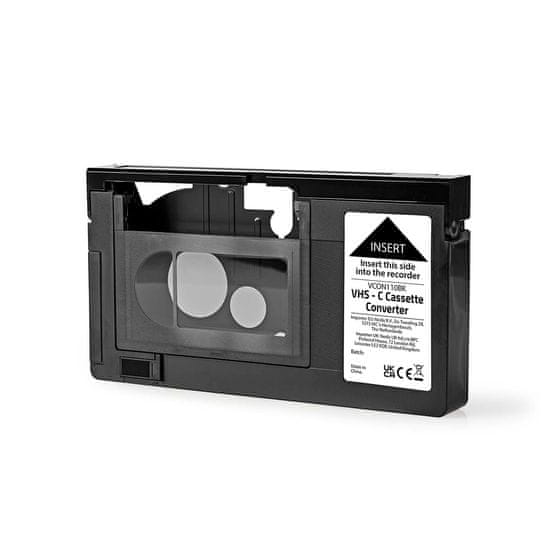 Nedis VHS pretvornik | Pretvorba: VHS-C v VHS | Plug and play | Črna