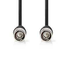 Nedis BNC Video Cable | BNC Male | BNC Male | Nickel Plated | 75 Ohm | 3.00 m | Round | PVC | Black | Envelope 