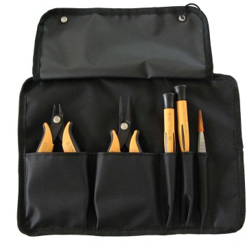 UNBRANDED Set 5 različnih ročnih orodij (1 pinceta, 1 rezalnik, 1 klešče in 2 izvijača)