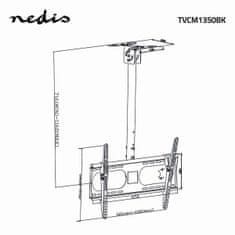 Nedis Stropni nosilec za televizor Full Motion | 42-65 " | Največja podprta teža zaslona: 45 kg | Nagiben | Vrtljiv | Najmanjša razdalja do stropa: 716 mm | Največja razdalja do stropa: 1160 mm | 1 