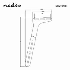 Nedis Soundbar Mount | Compatible with: Universal | Attached to the TV | 15 kg | Fixed | Steel | Black 