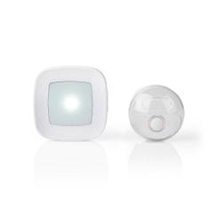 Nedis Wireless Doorbell Set | Mains Powered | 220 - 240 V AC 50 Hz | 1x CR2032 | Volume: 80 dB | Signal range: 300 m | IP44 | Adjustable volume | 36 Melodies | 1 Receiver | White 