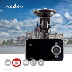 Nedis Dash Cam | 720p@30fps | 3,0 MPixel | 2,4" | LCD | Zaznavanje gibanja | Črna 